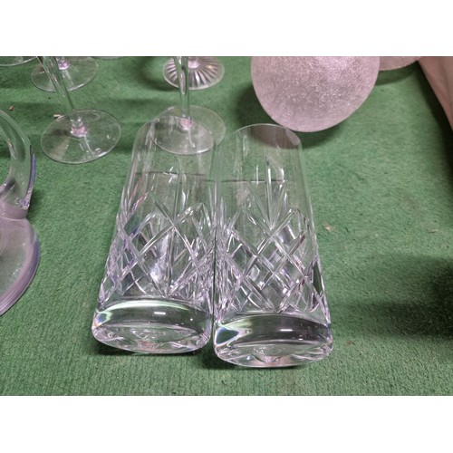 64 - 2 large boxes of collectables to include a box full of good quality glassware include crystal glasse... 