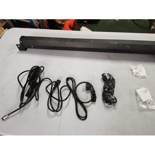 154 - Electric Projector screen model. EPS60/43 with power cable and leads along with a cloth projector sc... 