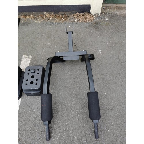 157 - Opti Multigym 29kg with 7 weights, appears complete in nice condition, complete with bolts etc.