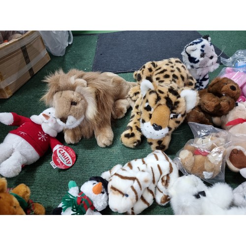 67 - A very large collection of various clean teddy bears, most with original tags, to include a good qua... 