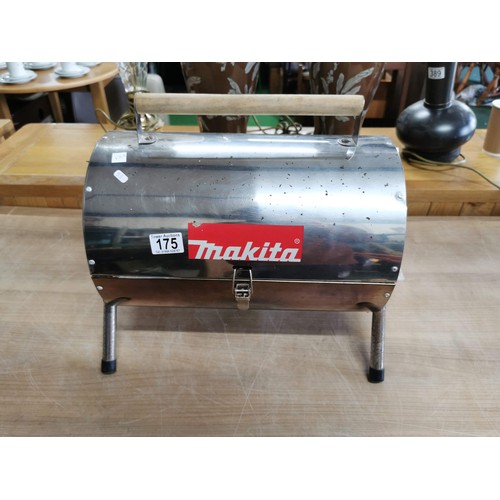 175 - Makita stainless steel free standing BBQ in good order height 36cm length 41cm