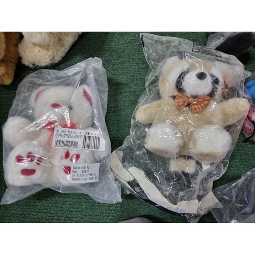 68 - A large quantity of clean and as new soft toys to include, 2 large chad valley bunny teddies standin... 