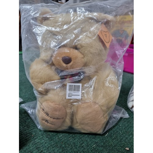 68 - A large quantity of clean and as new soft toys to include, 2 large chad valley bunny teddies standin... 