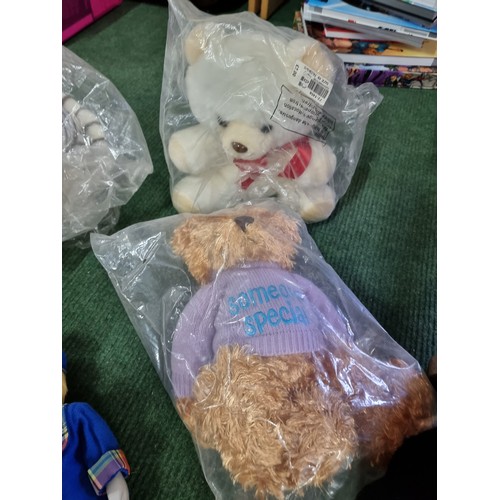 68 - A large quantity of clean and as new soft toys to include, 2 large chad valley bunny teddies standin... 