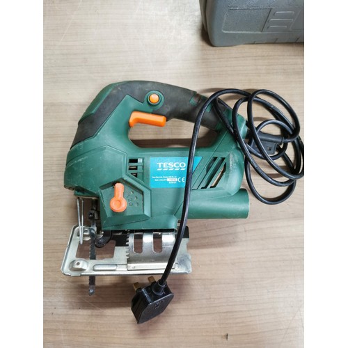 208 - Cased Hilka 16.6v hammer drill along with a Tesco 650w jigsaw