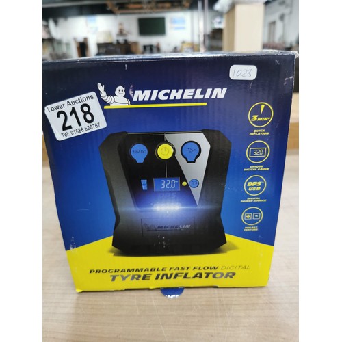 218 - Boxed  Michelin digital tyre inflator in good order