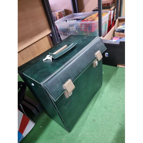 74 - A lockable record case containing a large quantity of various vintage maps mostly by Bartholomew's.