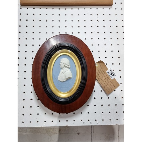 330 - A very rare one off wedgwood cameo plaque of Josiah wedgwood cast by Bert Bentley at wedgwood for th... 