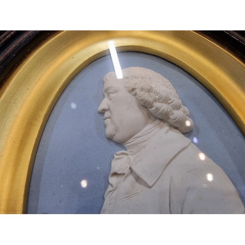 330 - A very rare one off wedgwood cameo plaque of Josiah wedgwood cast by Bert Bentley at wedgwood for th... 