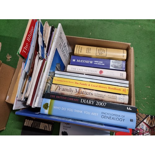 80 - A large quantity of books and tourist pamphlets, along with a good quality black jewellery case with... 