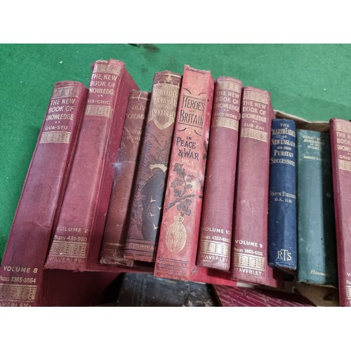 82 - A large quantity in 3 boxes of mostly antique books to include some good titles, please study photos... 