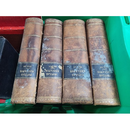 83 - A large quantity in 4 boxes of mostly antique books to include many religious Books, bible, etc, alo... 