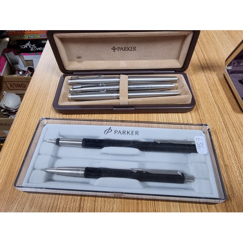 317 - A large quantity of vintage collectable pens to include some good brand names, a cased double pen se... 