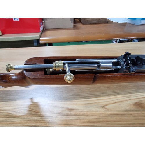 321 - A very nice quality handmade .177 pump action air rifle with a bolt action style loading. This was a... 