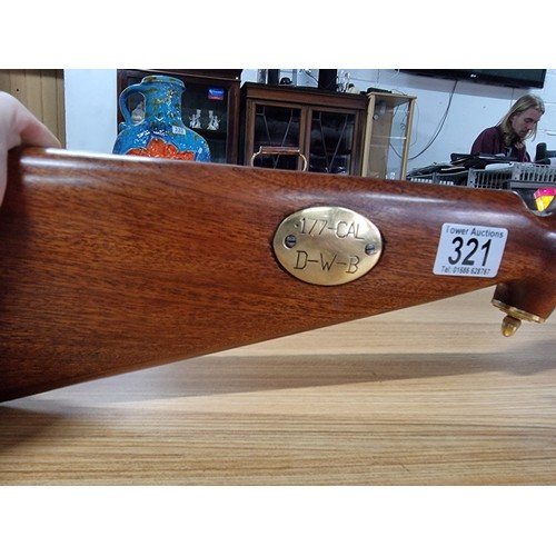 321 - A very nice quality handmade .177 pump action air rifle with a bolt action style loading. This was a... 