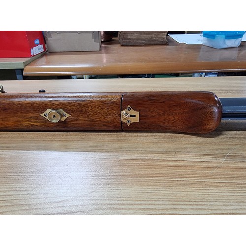 321 - A very nice quality handmade .177 pump action air rifle with a bolt action style loading. This was a... 