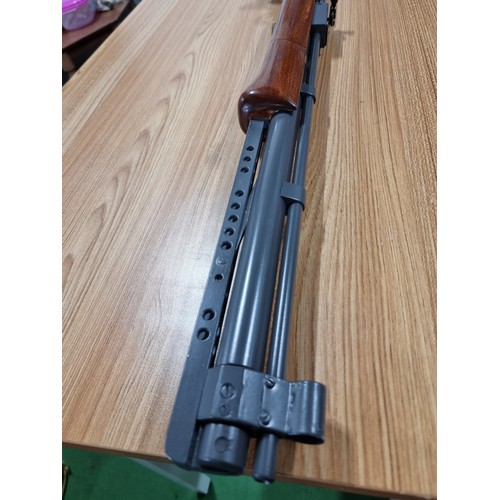 321 - A very nice quality handmade .177 pump action air rifle with a bolt action style loading. This was a... 