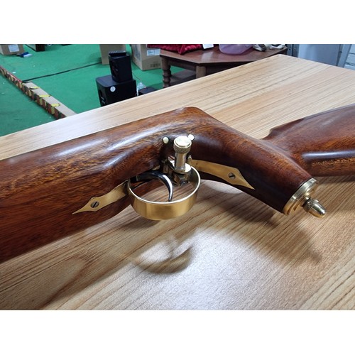 321 - A very nice quality handmade .177 pump action air rifle with a bolt action style loading. This was a... 