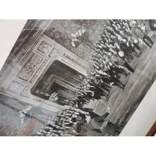 306 - Large framed and glazed antique photograph of Mayors of the UK meeting Queen Victoria at Buckingham ... 