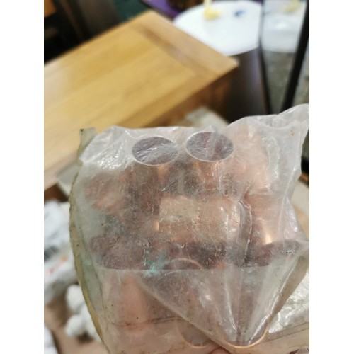 225 - Bag containing a quantity of plastic plumbing accessories inc Danfoss ras-c2 combi, Danfoss ras-c co... 