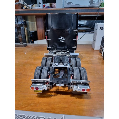 333 - An impressive very large 1/14th scale R/C tractor truck by Knight Hauler by Tamiya complete with a b... 