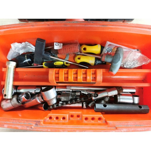 249 - Mastercraft stacking tool station full of tools inc spanners, screwdrivers mole grips etc