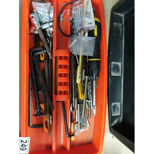 249 - Mastercraft stacking tool station full of tools inc spanners, screwdrivers mole grips etc