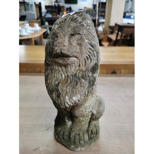 260 - Collection of stoneware items inc a Lion, dachshund dog figure and a small frog all in good order ta... 