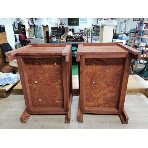 273 - Pair of well made wooden raised planters in good order, have been treated for outdoor use height 37c... 