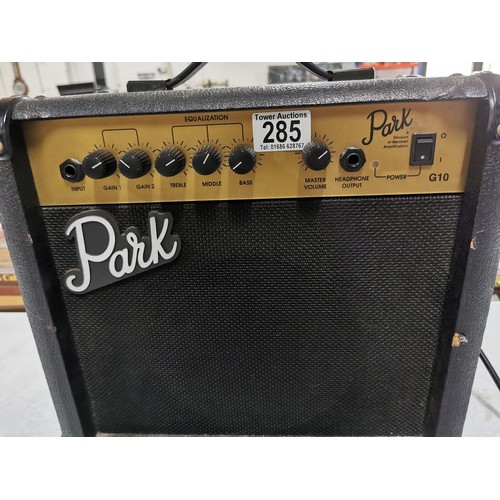 285 - Park G10 10w combo guitar amp made by Park designed by Marshall Amplification PLC in good order heig... 