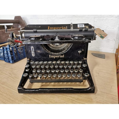 288 - Antique 1940's Imperial 50 typewriter by the Imperial Typewriter Co.Ltd, Leicester, in good order, w... 