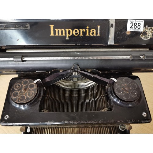 288 - Antique 1940's Imperial 50 typewriter by the Imperial Typewriter Co.Ltd, Leicester, in good order, w... 