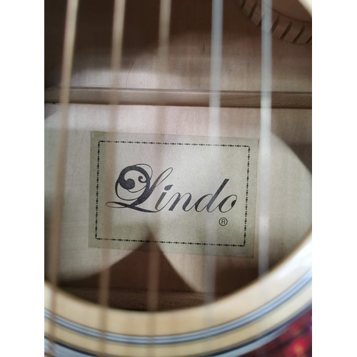 291 - Lindo acoustic guitar with cutaway also includes an electro Acoustic solutions GA-20w practise ampli... 