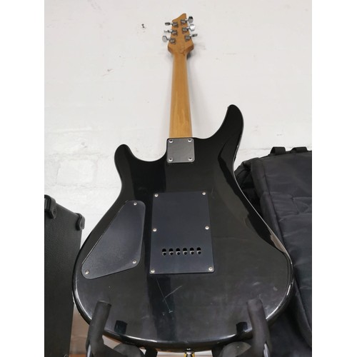 292 - Wesley electric guitar complete with carry bag, stand not included