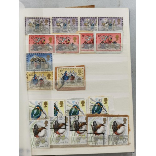 296 - 2x full stanley gibbons stamp albums for British Queen Elizabeth II stamps including commemorative s... 