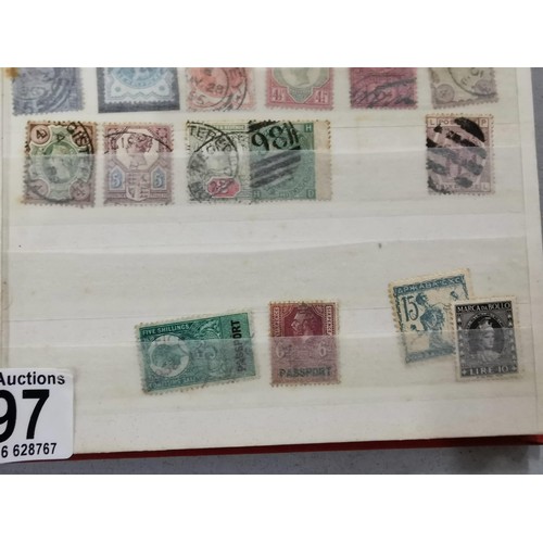 297 - Stanley gibbons GB definitive stamp album full to the end with early British stamps inc penny red tw... 