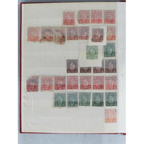 297 - Stanley gibbons GB definitive stamp album full to the end with early British stamps inc penny red tw... 