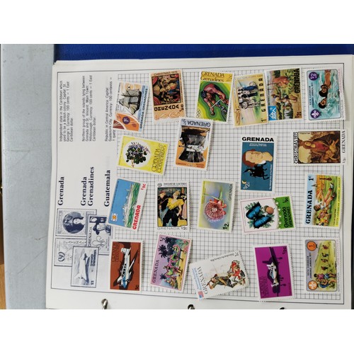 300 - World stamp albums containing stamps along with a quantity of books relating to stamps