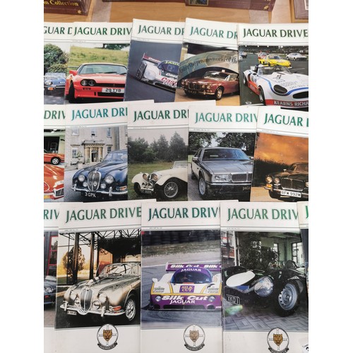 302 - A collection of 44x 1980s Jaguar Driver magazines in good order