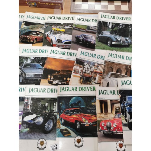 302 - A collection of 44x 1980s Jaguar Driver magazines in good order