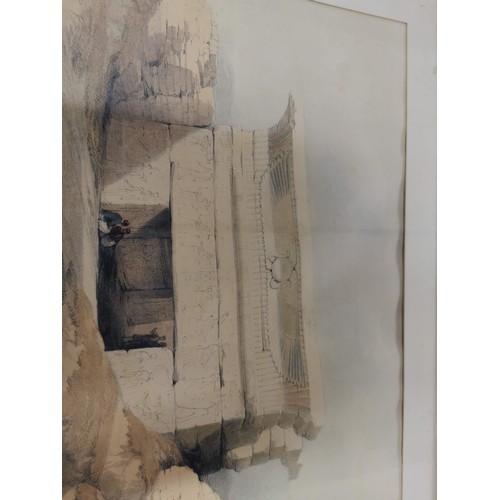 304 - 2x gilt framed and glazed prints by David Roberts of Egyptian scenes 52cm x 69cm