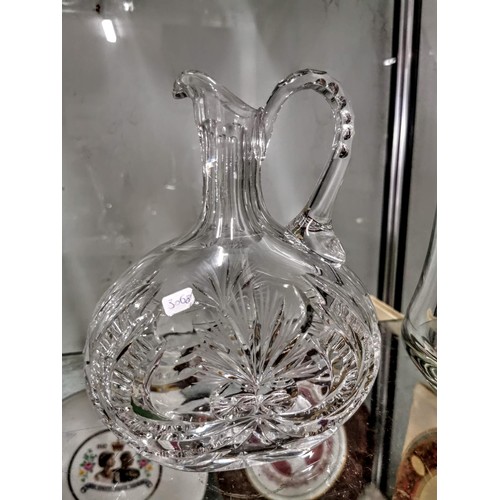 465 - Quantity of good quality cut glass crystal ware inc a vase stamped to the base waterford, cut glass ... 