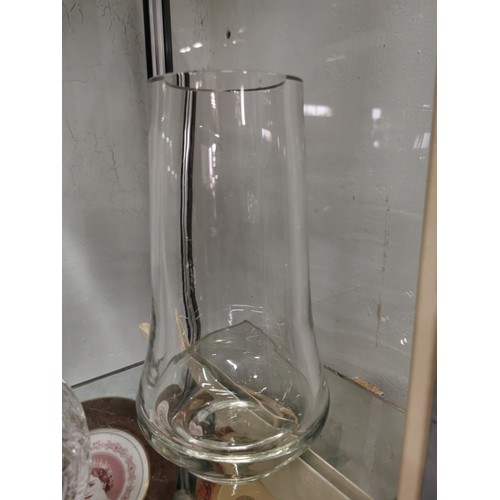 465 - Quantity of good quality cut glass crystal ware inc a vase stamped to the base waterford, cut glass ... 