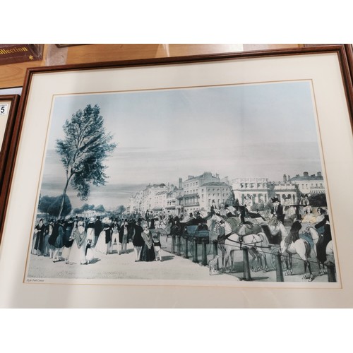 305 - 5x framed and glazed prints of various London Landmarks inc Tower of London, The Strand, Hyde Park e... 