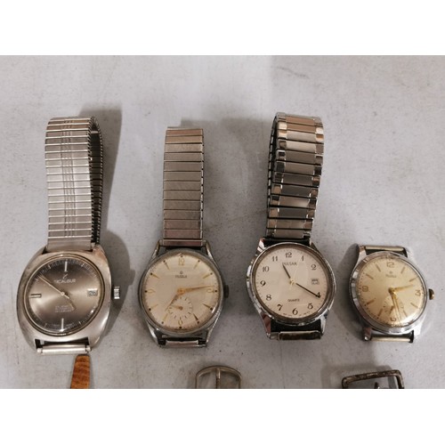 434 - Selection of 7x gents watches inc Lorus, Services and Roldor etc