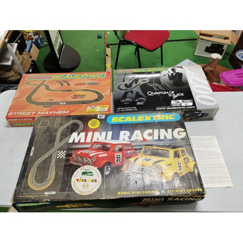 451 - 3x boxes of scalextric inc micro scalextric, only the micro set is complete, the other two boxes con... 