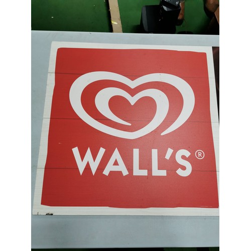 472 - Large single sided wall's magnum icecream sign in good order stands 61cm high 122cm long