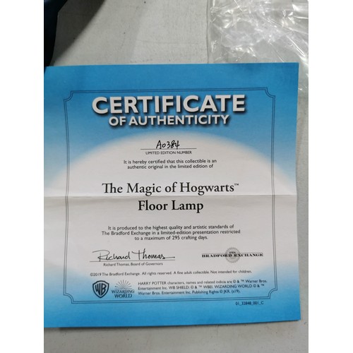 480 - The magic of Hogwarts limited edition  floor lamp as new, in need of assembly complete with COA stan... 