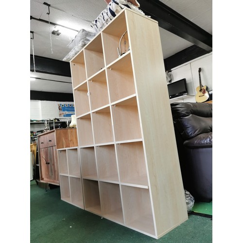 492 - Ikea Kalax 15 division display unit in good order, with adjustable shelves height 149cm length 90cm ... 