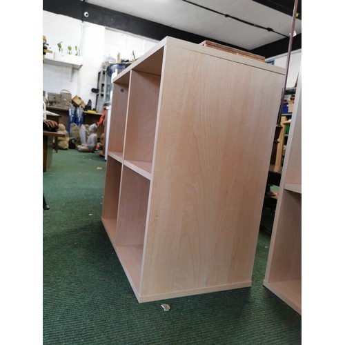 493 - 4 division Ikea shelf unit in good order height 61cm length 61cm depth 34cm